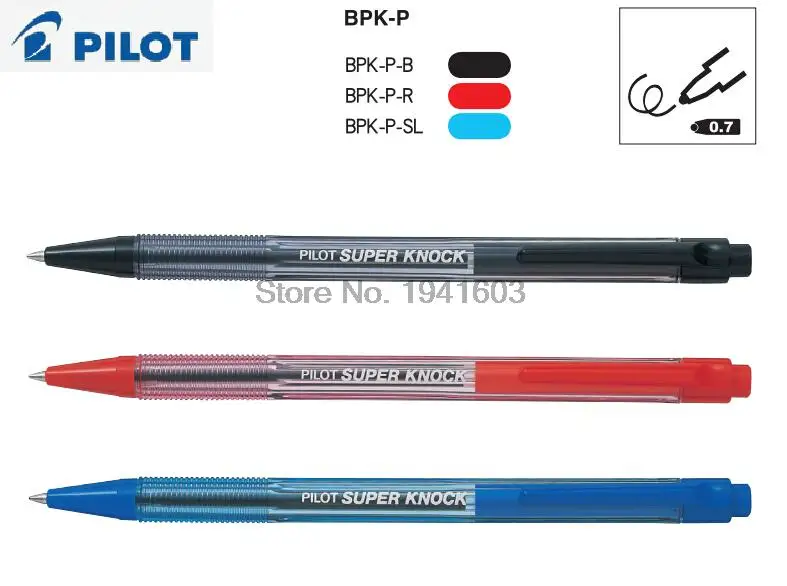 

9 Pieces PIilot BPK-P Press Type Ballpoint Pen 0.7MM Writing Supplies