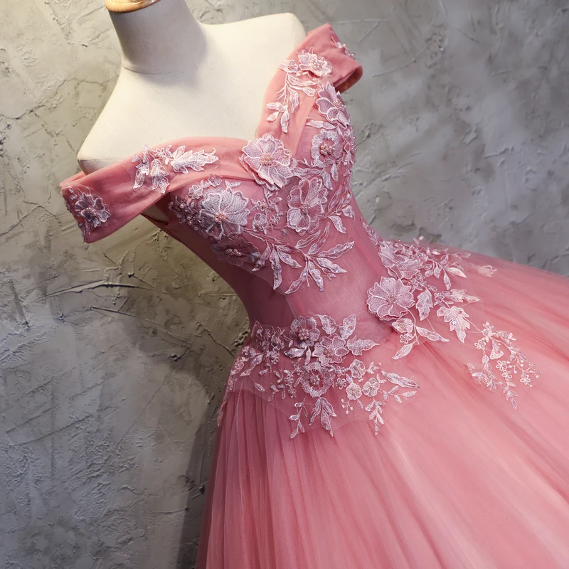 Платье женское розовое с открытыми плечами 16 лет|dresses for 15|pink quinceanera dressessweet dresses | - Фото №1