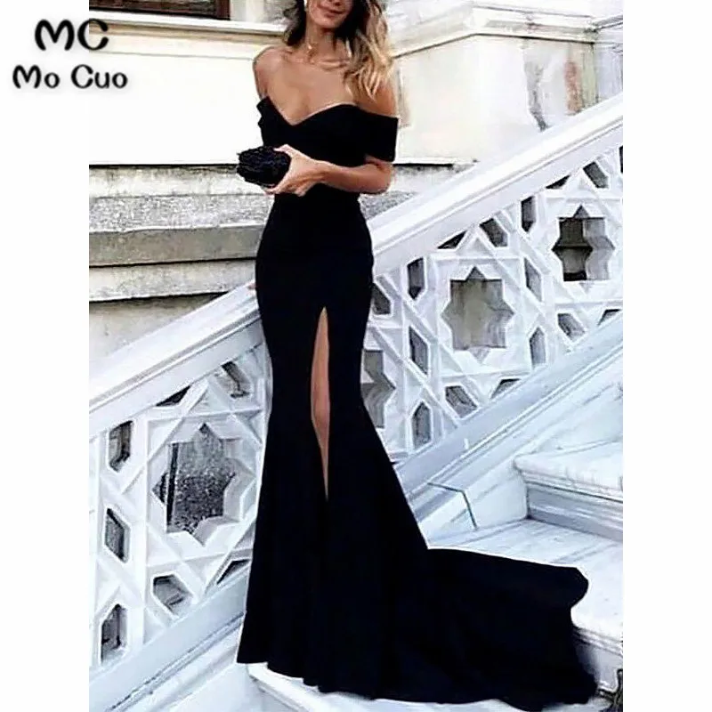 

New Ready Ship Mermaid Bridesmaid Dress Long Elastic Satin Maid of Honor Long Off Shoulder Bridesmaid Dresses Custom Made