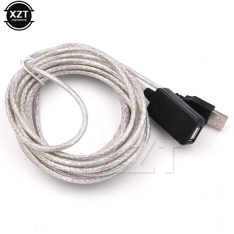 Горячая Распродажа 1 шт. 5 м USB 2 0 кабель Папа мама Активный ретранслятор