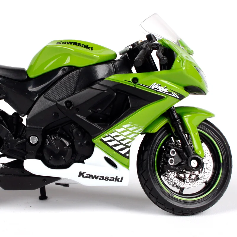 Maisto 1:18 зеленая большая игрушка для мотоцикла литье под давлением kawasaki 1/18 модель