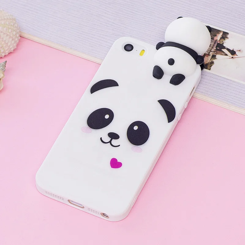 Чехол для iPhone 5s SE чехол 5 с 3D рисунком панды Единорога iPhone5s s 5SE задняя крышка 5S |