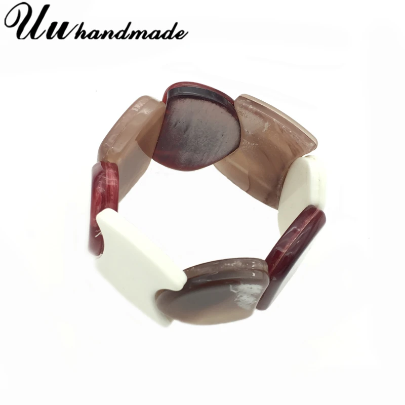 Модные Акриловые широкие браслеты Браслет манжета для женщин Ретро ювелирные