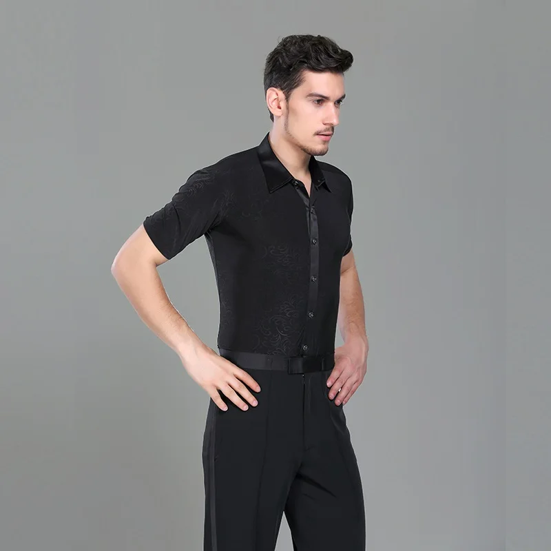 Мужская рубашка для латиноамериканских танцев топ взрослых одежда бальных |