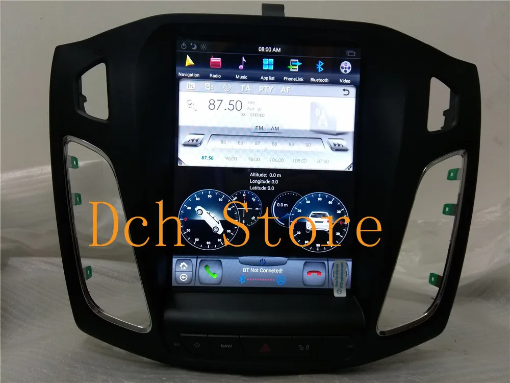 10,4 ''Tesla стиль Android 8,1 автомобильный DVD gps навигация радио плеер для Ford для Focus 2012 2013 PX6 CARPLAY стерео