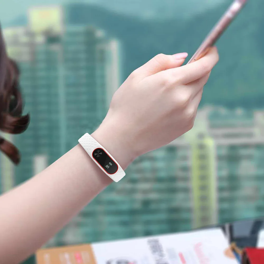 Цветной ремешок для Xiaomi mi band 2 на запястье силиконовый браслет MiBand умный Браслет