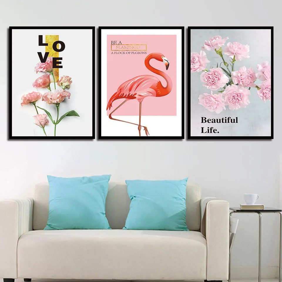 Художественная Картина на холсте HD постер картины для комнаты розовые цветы