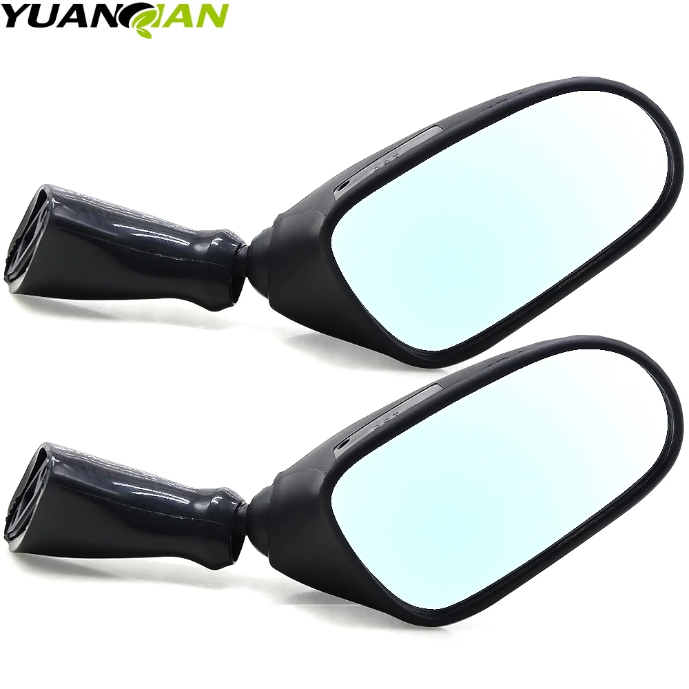 Черный Для Suzuki Katana GSX 600F 750F GSX600F GSX750F 1998 1999-2002 боковые зеркала заднего вида Черный углеродного волокна Аксессуары для мотоциклов - Цвет: Черный