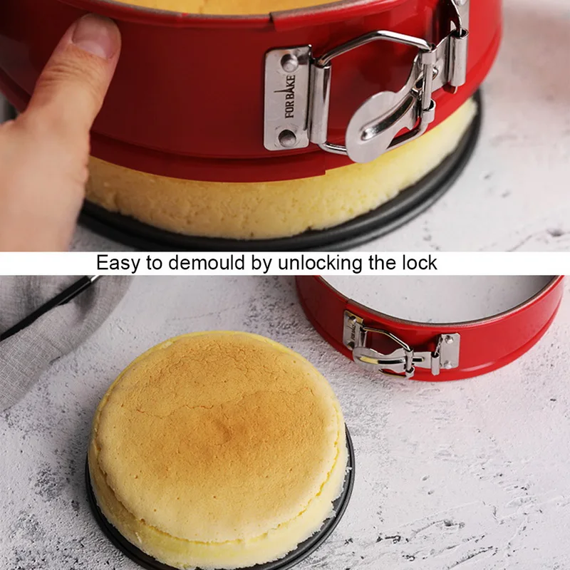 Non-stick Springform Pan Round Cake with Removable Bottom Red 1Pcs 7 Inch | Дом и сад