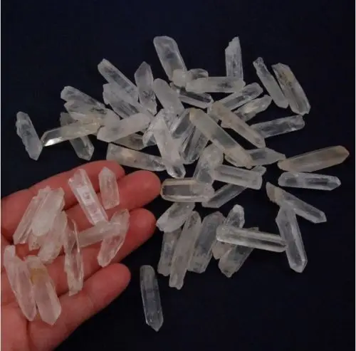 Мелкие тонкие 40 60 шт. из натурального кварцевого кристалла остроконечные блестки
