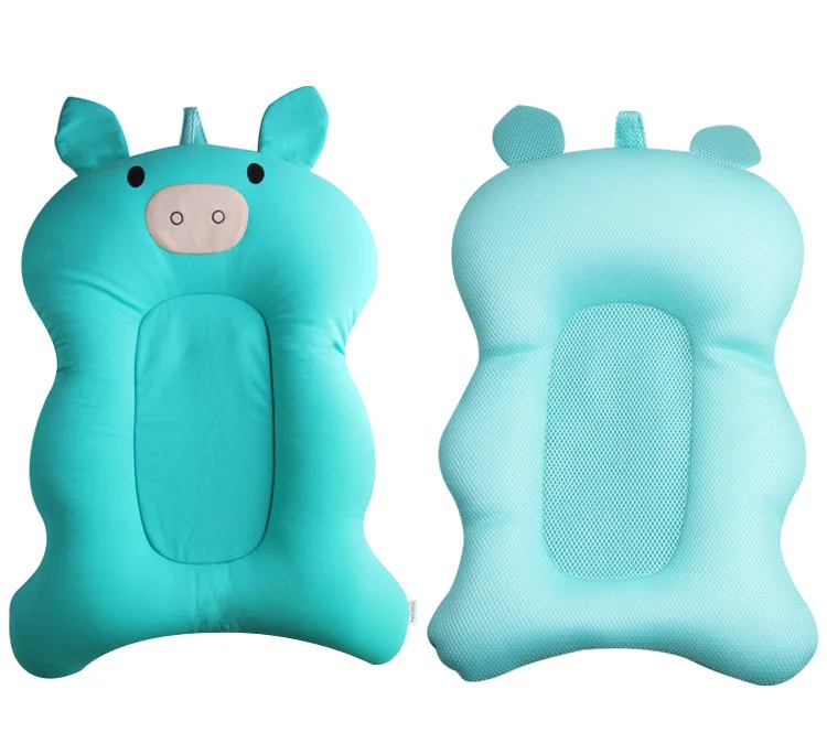 Безопасный детский душ младенческой коврик для ванной Подушка Bebe мультфильм свинья Единорог Ванна плавающий коврик ванночка для новорожденного сиденья Противоскользящие коврики
