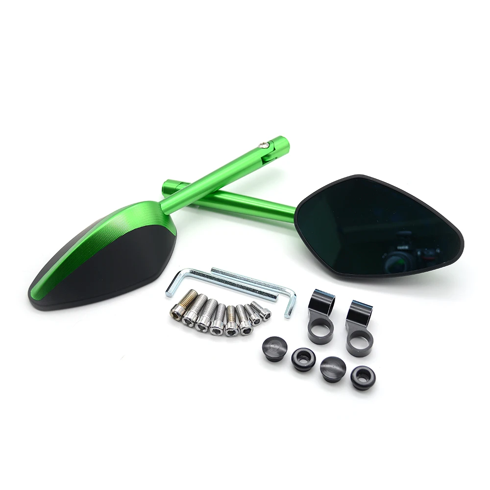 Универсальный ЧПУ Алюминий мотоцикла боковые зеркала заднего вида для Kawasaki ZG1000