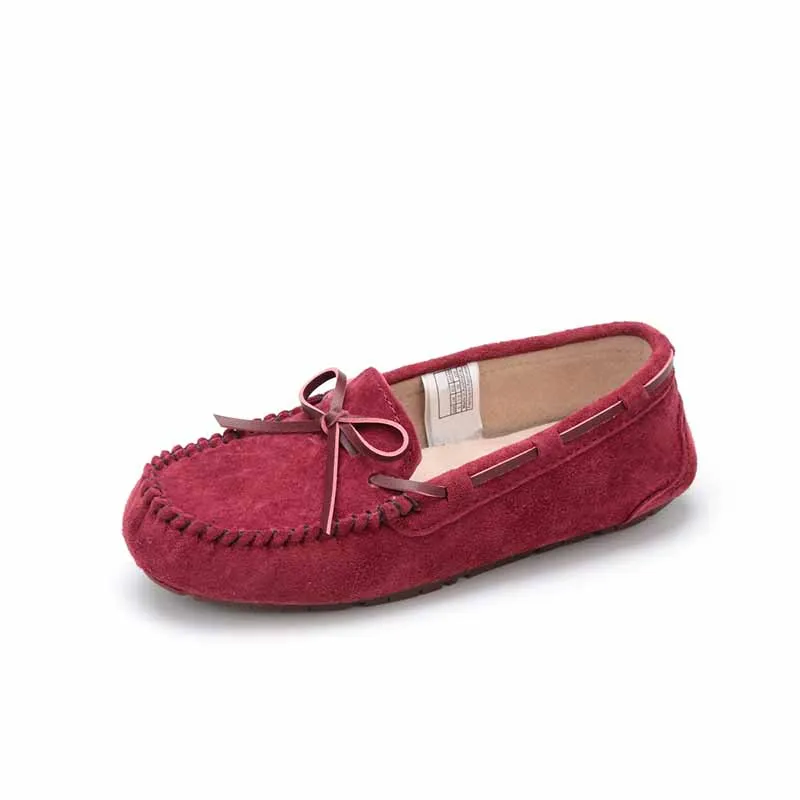 WINE RED Г. Модные женские туфли на плоской подошве из натуральной кожи повседневные Лоферы Мягкие Мокасины без застежки женская обувь для вождения - Цвет: WINE RED