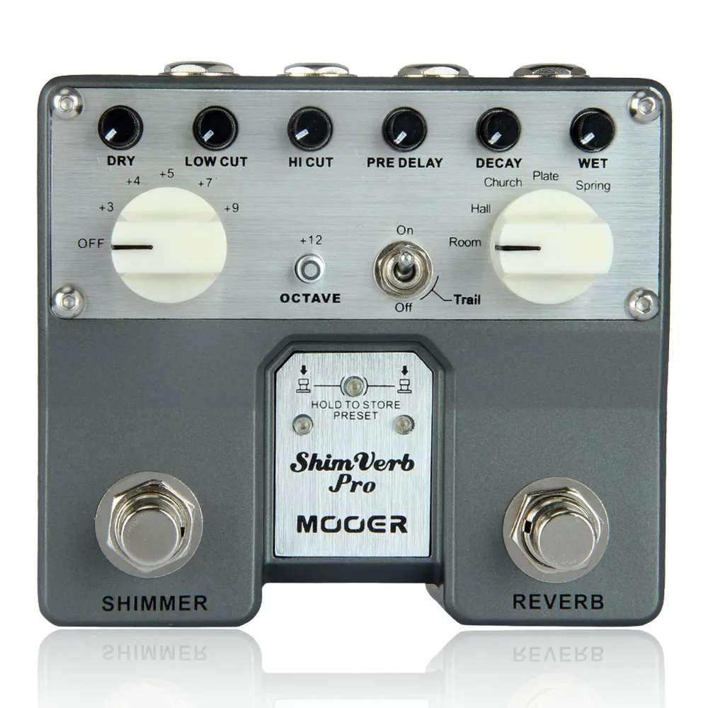 Цифровая педаль для гитары MOOER ShimVerb Pro с эффектом мерцания 5 режимов реверберации
