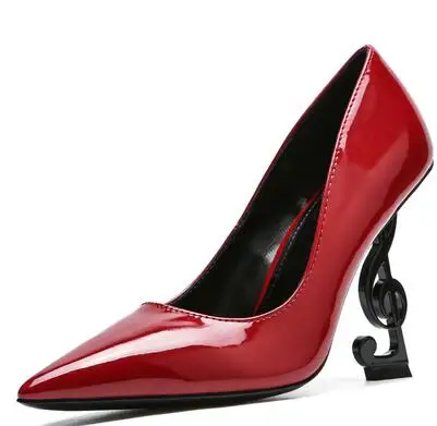 Женские туфли с острым носком Moraima лодочки со странным каблуком вечерние из