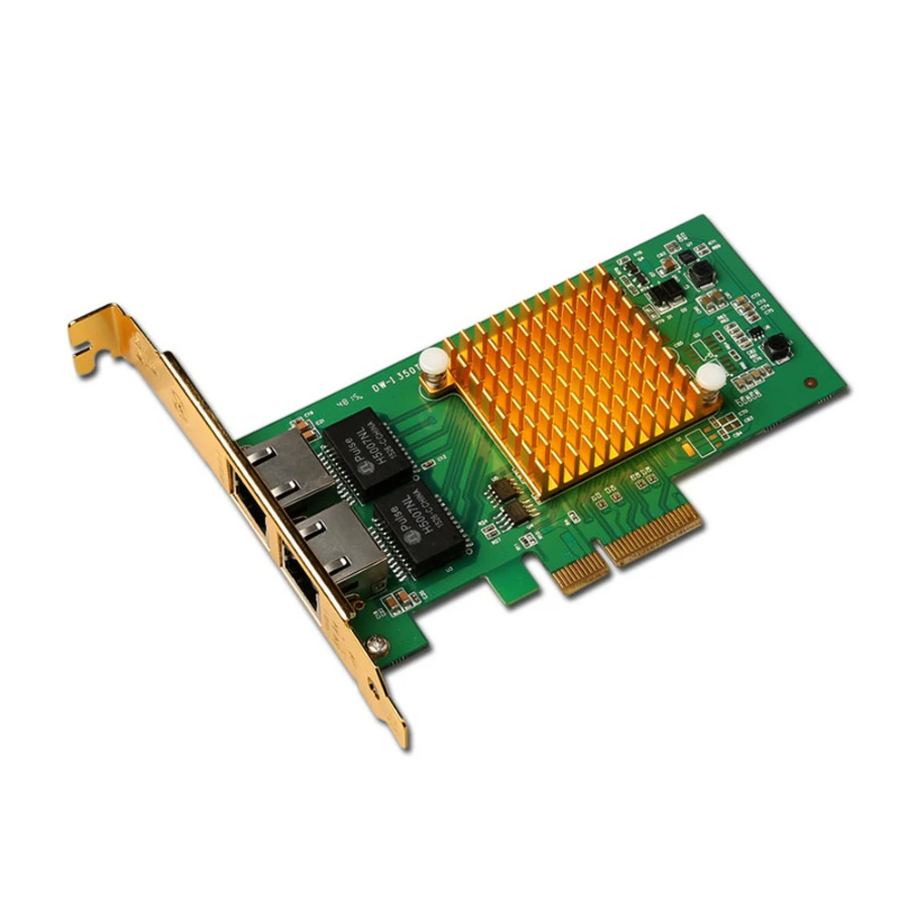 I350 T2 сетевая карта PCI E 2 порта гигабитный Ethernet сервер Nic оригинальный чип