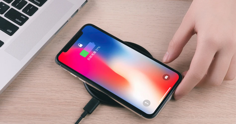 Зми Беспроводной Зарядное устройство для iphone X/8/8 p Note8 S9/S9 Nokia Moto2 NEXUS 2.5D Стекло поверхность 10 Вт QI