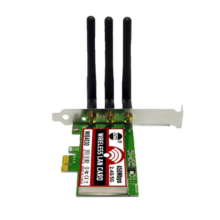 Беспроводная сеть Wi Fi 450 Мбит/с LAN PCI Express адаптер 802.11B/G/N 3 антенны|wireless wifi|wireless wifi