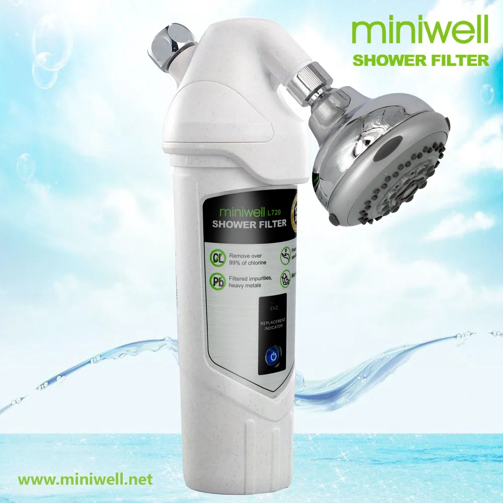 

Shower filter with chrome shower head, remove chlorine, odor and heavy metal