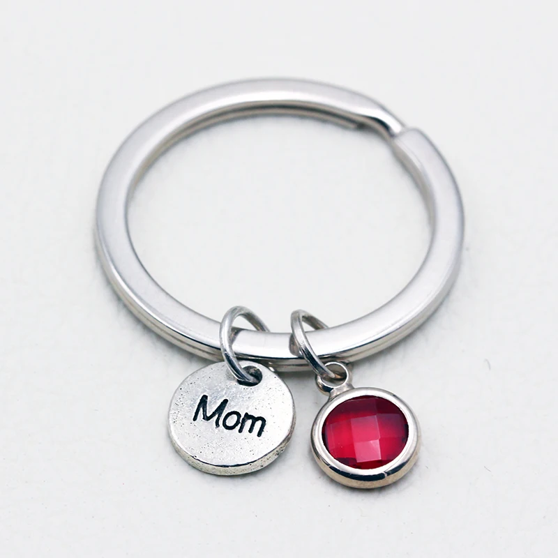 Mom Charms/2020 новый автомобильный брелок/подвеска с камнем Рождения брелок/женские