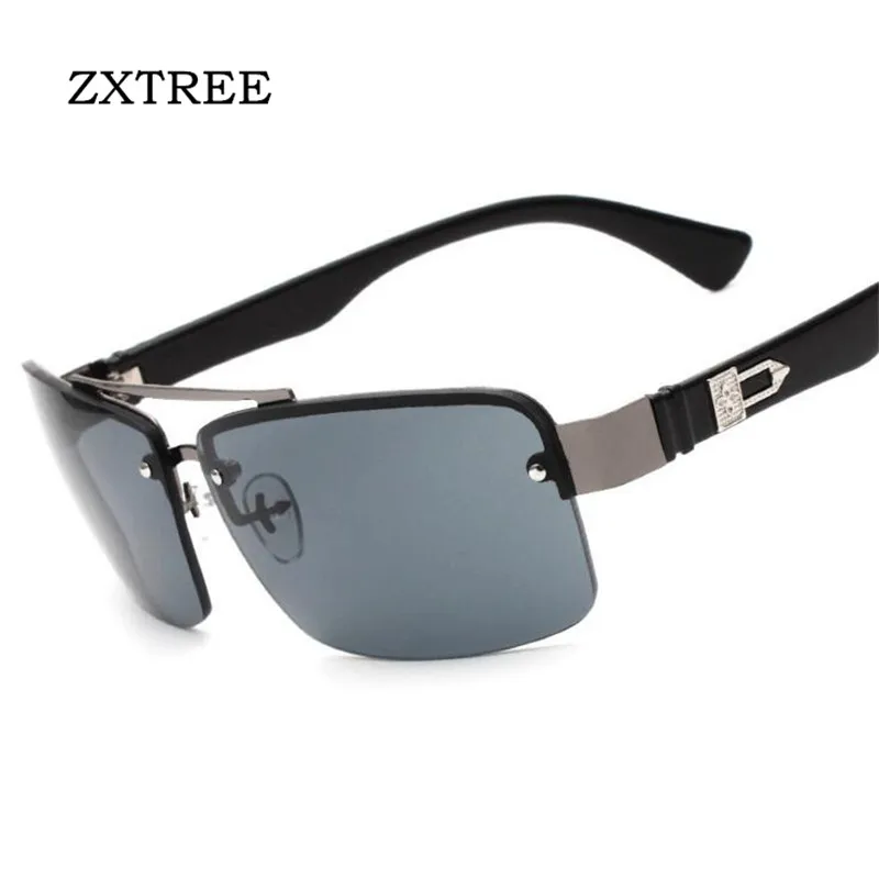 ZXTREE 2019 Винтажные Солнцезащитные очки, мужские металлические Квадратные Солнцезащитные очки для вождения, мужские очки, аксессуары для очко...