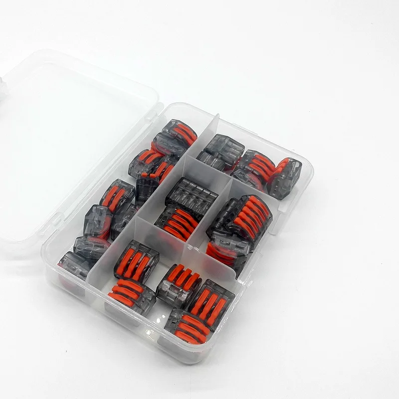 Клеммный блок 25 шт. комбо прозрачный кабель Компактный универсальный разъем