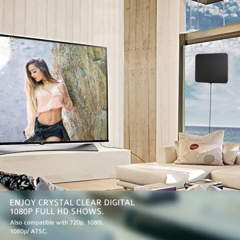 DLENP внутренняя цифровая ТВ антенна телевизионная антена с HD tv радиус антенна прибой лиса DVB-T2 DVB-T ATSC ISDB ТВ внутренние антенны Усилитель