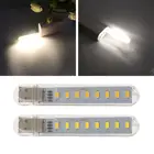 Компьютерный настольный мини-лампа с USB, 5 в пост. Тока, 8 бусин, светодиодный, портативный, высокий светильник, ночной Светильник