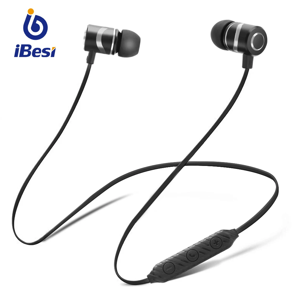 IBesi L08 спортивные Bluetooth наушники Магнитная металлическая беспроводная гарнитура