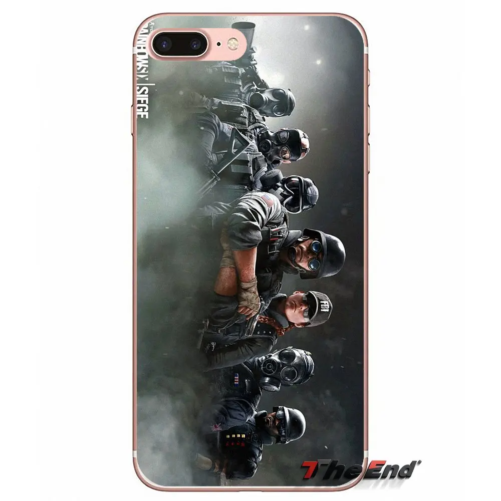 Для Apple iPhone X 4 4S 5 5S SE 5C 6 6S 7 8 Plus 6Plus 7plus 8plus Fundas Coque Rainbow Six Siege Operation Black Ice Cover | Мобильные