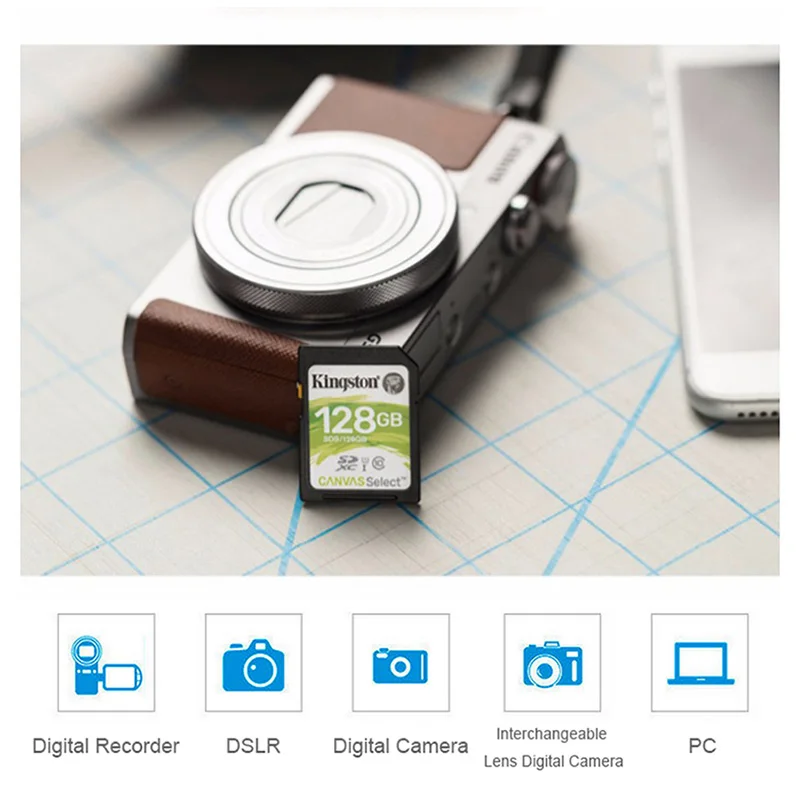 Карта памяти Kingston Micro SD 64 ГБ 128 SDS до 80 МБ/с./с класс 10 UHS-I U1 SDHC SDXC карты для камеры |