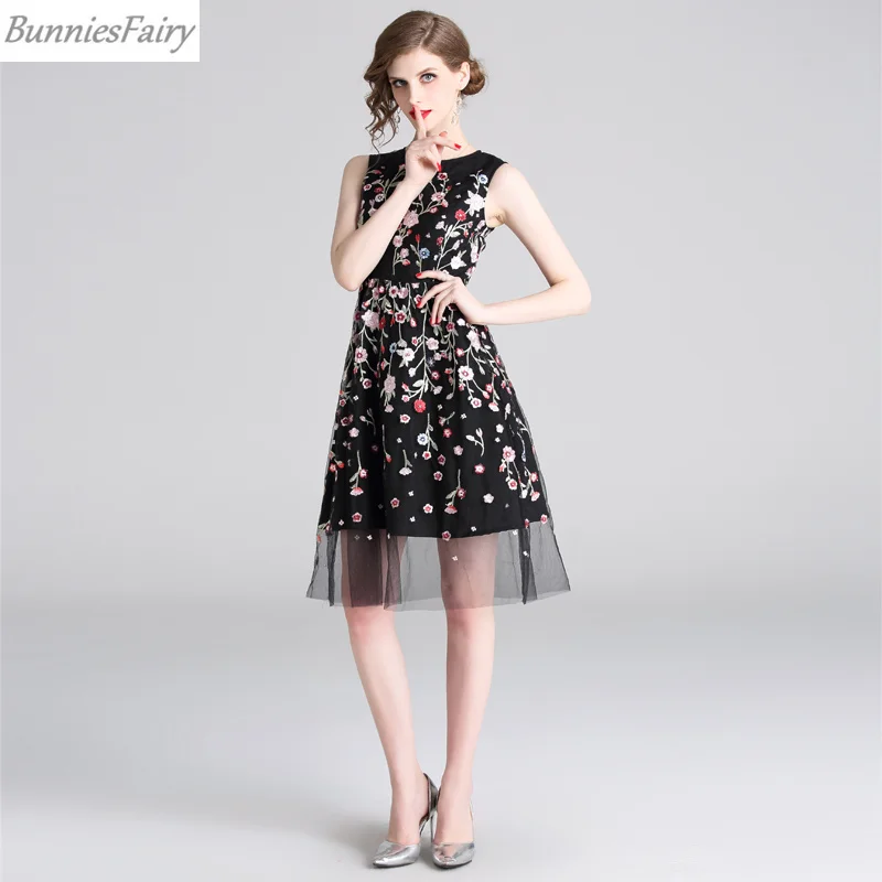 BunniesFairy 2019 лето женские богемные Бохо Ретро цветок с цветочной вышивкой пэчворк А
