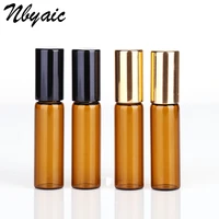 50pieceslot 1ml 2ml 3ml 5ml 10ml glass roll on bottle with stainless steel roller small essential oil roller on sample bottle
