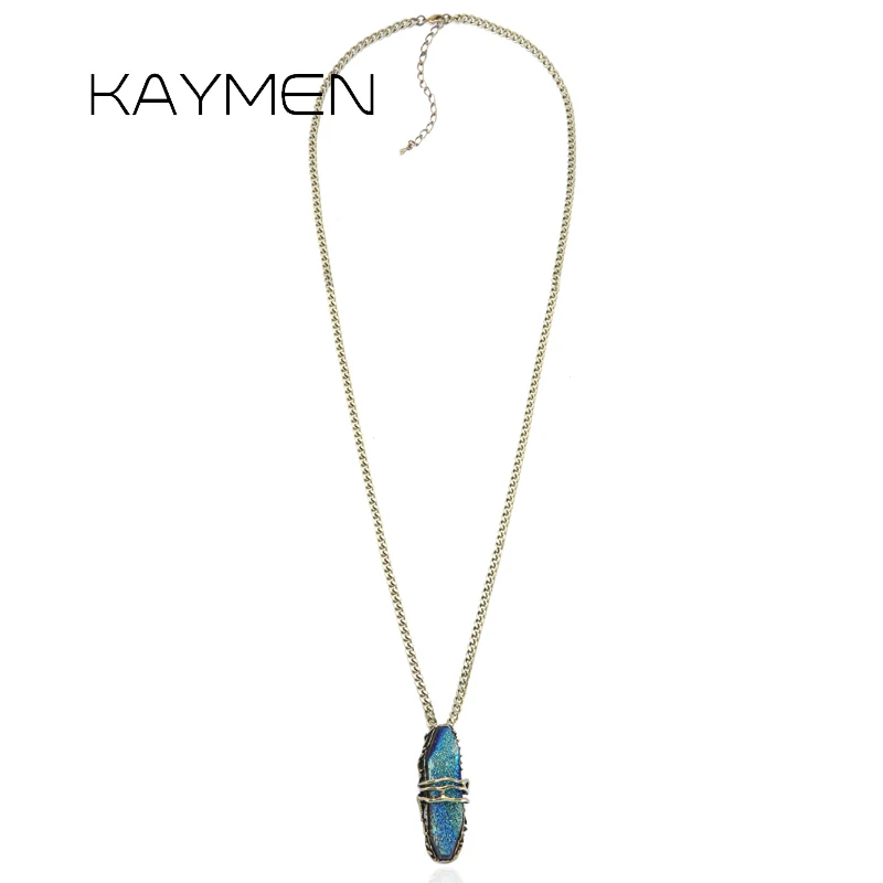 Новое поступление модное винтажное ожерелье с кулоном из искусственного камня