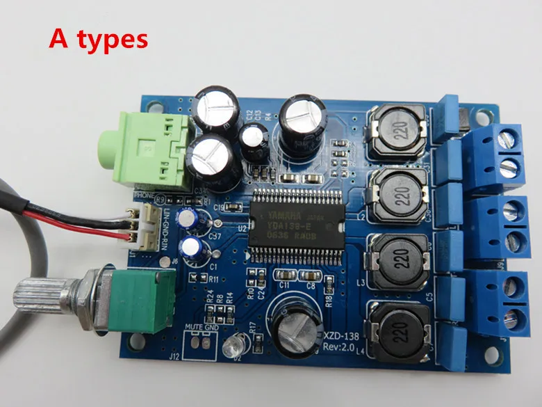

DC8-14V 10 Вт + 10 Вт YDA138-E 2,0 канальный цифровой усилитель (4 типа на выбор) 69 мм * 49 мм * 15 мм