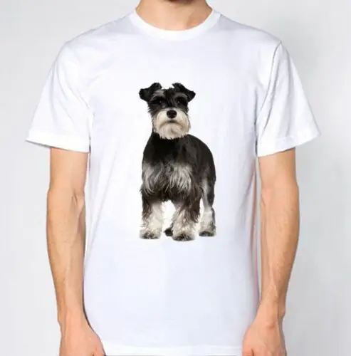 Миниатюрная футболка со шнауцером мужская мода 2019 футболки для фитнеса с героями