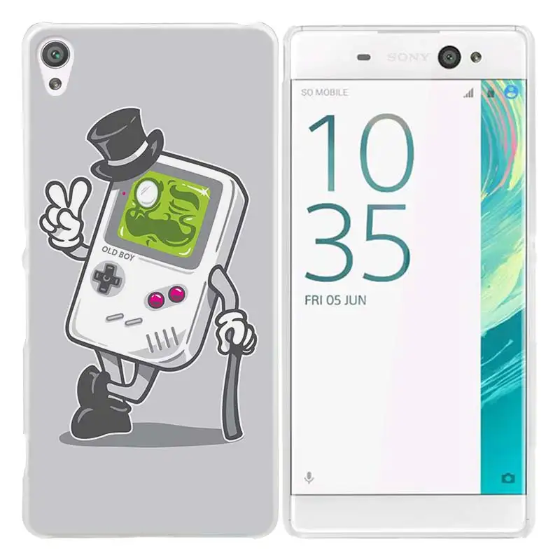 04 Винтажный чехол для sony Xperia XA XA1 X XZ Z5 Z1 Z2 Z3 M4 Aqua M5 E4 E5, жесткий пластиковый прозрачный чехол, модная видеолента Gameboy - Цвет: 04