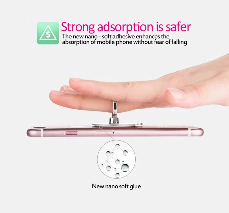 

Phone car Holder for iphone 8 X 6 7 huawei mate 10 lite 360 Degree Ratotable magnet mobile ring support phone ring Stand