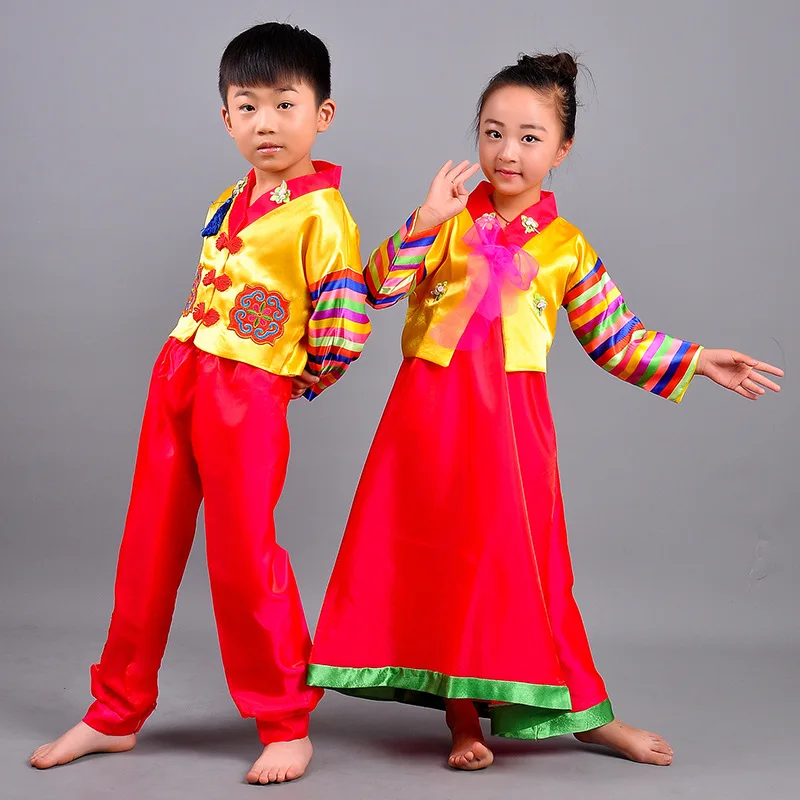 

Hanbok Dress Child Colorful Hanbok Girls Dance Clothing Performance Dress Clothes Stage Performance Clothing
