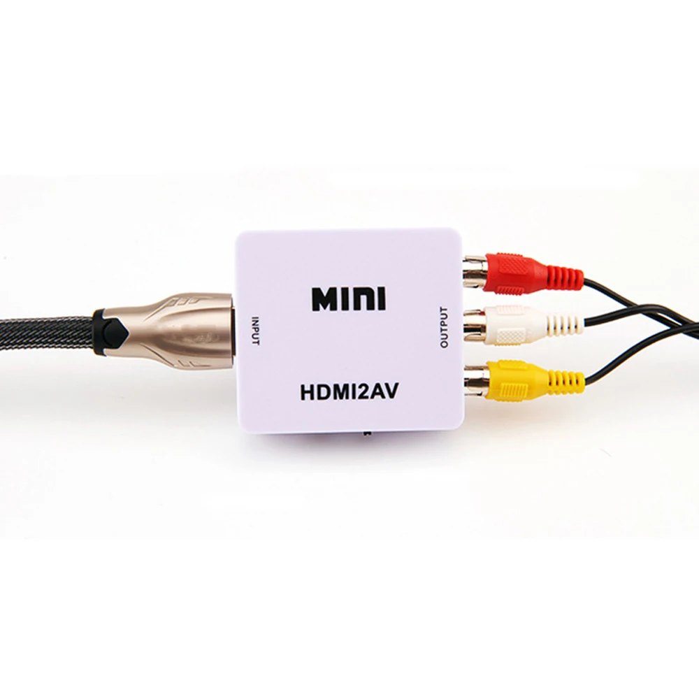 NTSC PAL выход HDMI в AV адаптер AV/RCA CVBS 1080P видео конвертер HDMI2AV коробка