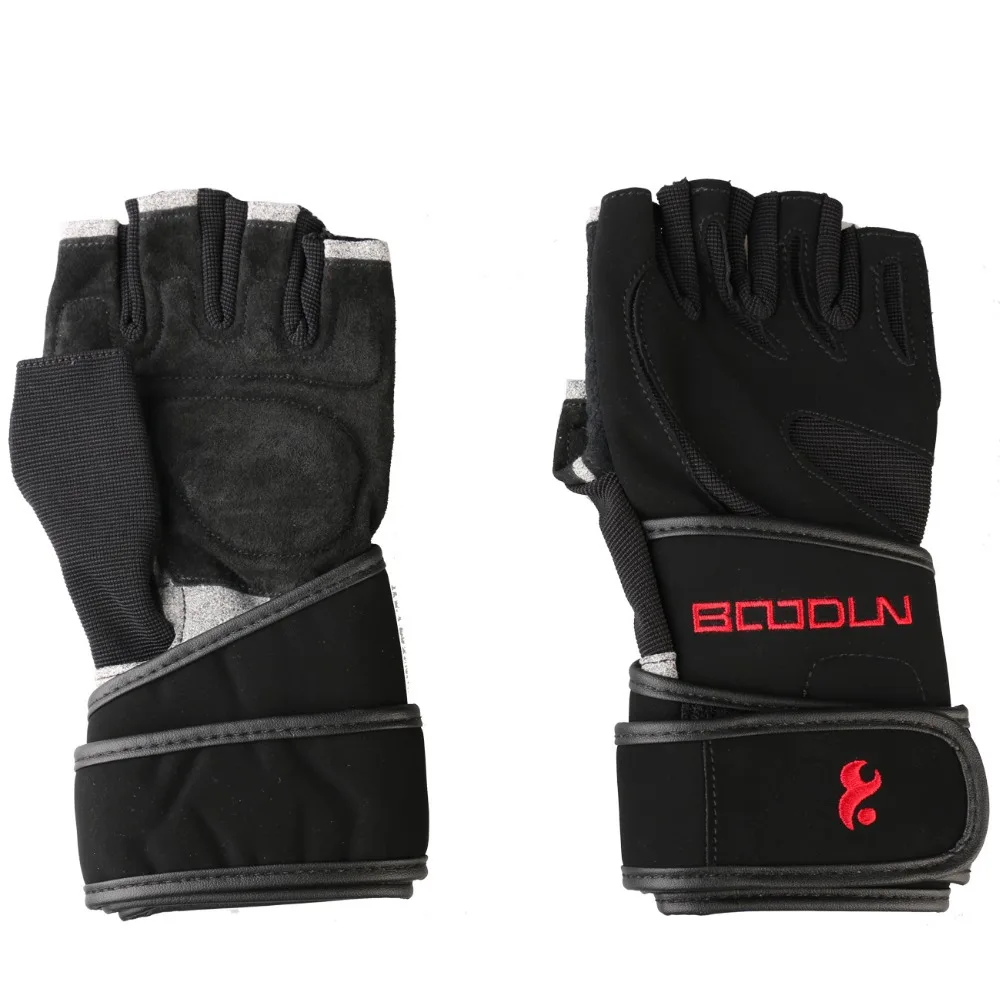 Перчатки для тренажерного зала бодибилдинга натуральная кожа фитнеса поднятия