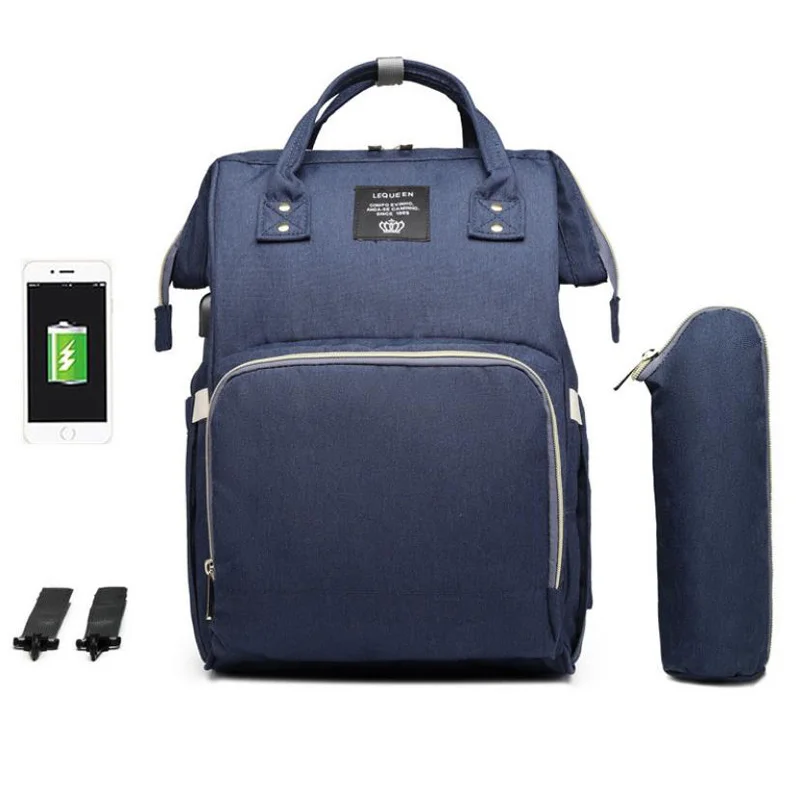 Детская сумка рюкзак для подгузников мам большая емкость многофункциональная