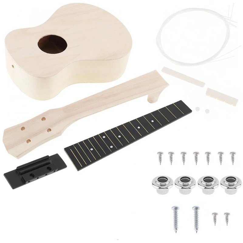 Детские концертные Гавайские гитары укулеле Diy Kit 23 дюймов липа 4 струны Гавайская