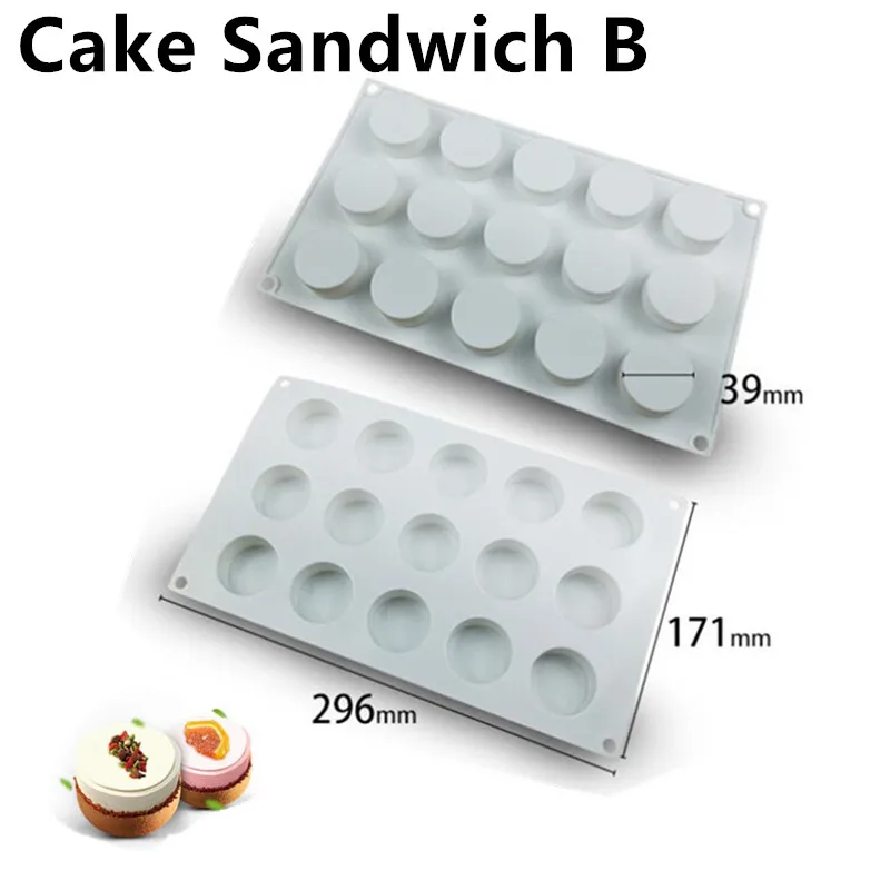 Cake Sandwich B SHENHONG холодный Летний Фруктовый Торт Форма для выпечки французский десерт художественный мусс силиконовые 3D формы для выпечки кондитерские изделия для дома вечерние свадебные - Цвет: Cake Sandwich B