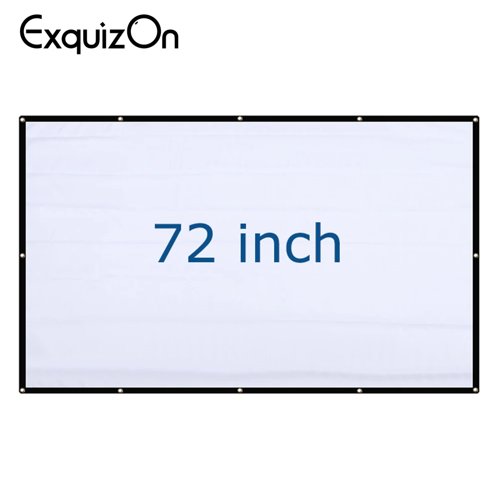 Exquizon 72 дюйма 16:9 ПВХ Настольный проектор экран для домашнего кинотеатра/деловых