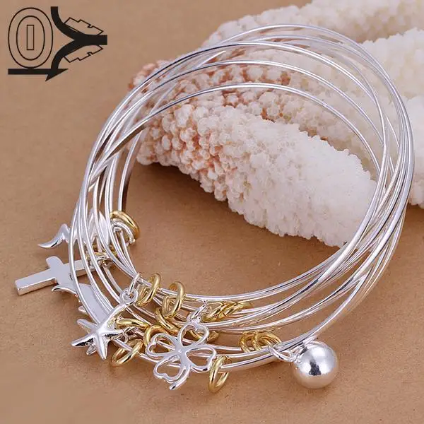 Бесплатная Доставка Оптовых Посеребренные Браслет Свадебные Украшения