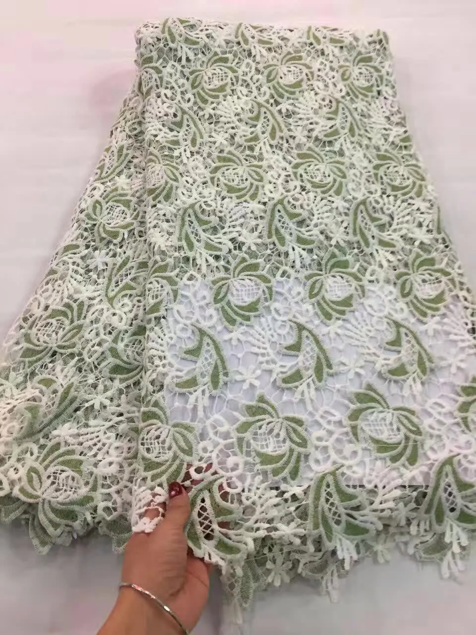 

New style white red African Bazin Lace with French Net Lace fabric High Quality Bazin Riche Lace Fabric for party dress K-R1245C