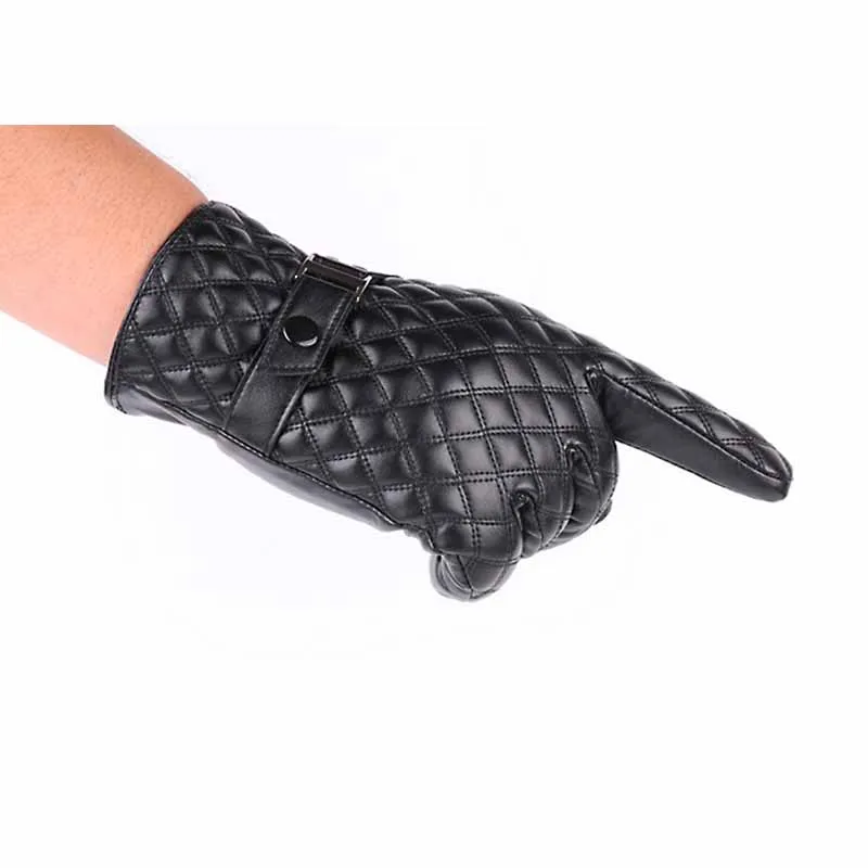 Мужские перчатки с клетчатым узором для мужчин мужские зимние теплые аксессуары