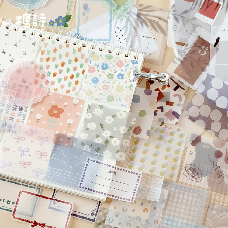 50 шт свежие цветы торт записываемая наклейка мини украшение бумажная DIY альбом