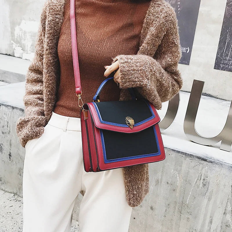 FuAhaLu женская сумка в гонконгском стиле новая матовая цветная с шитьем винтажная